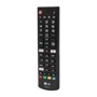 LG AKB75675304 TV remote control with numeric keypad, navigation buttons, and streaming service buttons