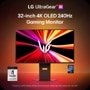 LG 32GX870B-B 32-Inch 4K OLED 240Hz Gaming Monitor with number 1 OLED Gaming Monitor Brand in the USA badge and CES 2026 Innovation Awards badge