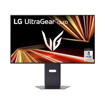 LG 32GX850A-B 32-Inch UltraGear OLED Gaming Monitor with #1 OLED Gaming Monitor Brand in the USA badge - Front View1