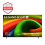 85-Inch LG NANO 4K UHD AI TV 85NU700BPUA with Americas Most Reliable Line of TVs badge - Front View