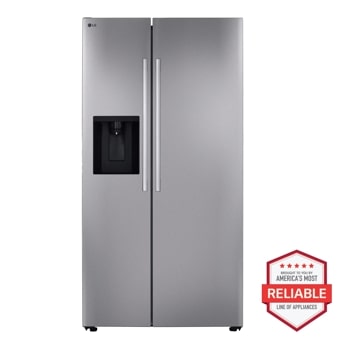 27 cu. ft. Standard-Depth, Side-by-side Refrigerator, with Ice and Water and New Bar Handle Design1