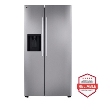 27 cu. ft. Standard-Depth, Side-by-side Refrigerator, with Ice and Water and New Bar Handle Design