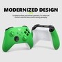Xbox EP229915 gaming controller in green and white showing modernized design with sculpted surfaces and refined geometry for enhanced comfort and effortless control during gameplay