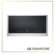 MHEU1738X Over-the-Range Microwave with stainless steel finish showing digital display with popcorn preset - Front View