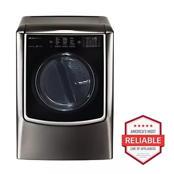 LG LG 9.0 Cu. ft. Mega Capacity Smart Wi-Fi Enabled Front Load GAS Dryer with TurboSteam and Built- inch - Black