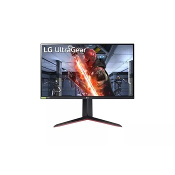 Front view of the 27 Inch LG UltraGear (27GN65S-B) gaming monitor with 144Hz refresh rate and 1ms (GtG) response time