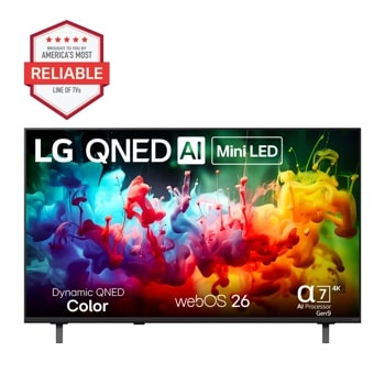 50-Inch LG QNED AI 4K TV 50QNED75BUA Brought to You by Americas Most Reliable Line of TVs - Front View