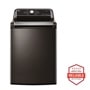Front view of the 5.5 cu.ft. Smart wi-fi Enabled Top Load Washer with Impeller & TurboWash3D™ Technology - WT7900HBA. Includes a graphic logo that says, Brought to you by America’s Most Reliable Line of Appliances.
