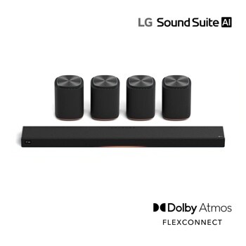 LG M7-P4_H7 Soundbar with wireless rear speakers and Dolby Atmos, Front View