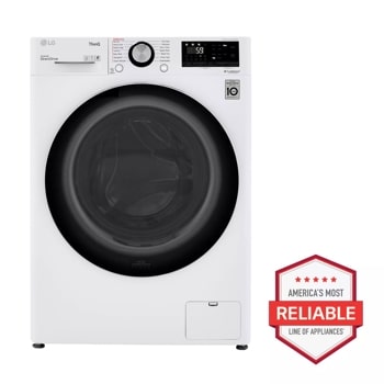 LG WM3555HWA Front Load All-In-One Washer/Dryer Combo front view
