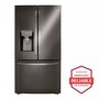 Front view of the 30 cu. ft. Smart wi-fi Enabled Door-in-Door® Refrigerator with Craft Ice™ Maker - LRFDS3016D. Includes a graphic logo that says, Brought to you by America’s Most Reliable Line of Appliances.