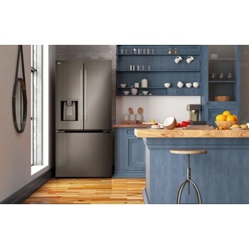 25 cu.ft. 3-Door French Door Refrigerator with NEW Hybrid Handle Design and External Ice and Water Dispenser