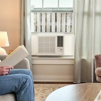 12,200 BTU Smart Wi-Fi Enabled Window Air Conditioner, Cooling & Heating LW1223HRSM