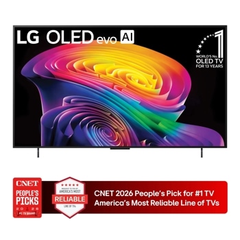 42-Inch LG OLED evo AI 4K OLED TV OLED42C6PUA Worlds No.1 OLED TV for 13 Years CNET 2026 Peoples Pick for #1 TV Americas Most Reliable Line of TVs - Front View1