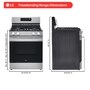 LG LRGN6321Y Freestanding Range Dimensions 29 31/32 W x 29 9/32 D x 46 1/2 H - Front and Side Views