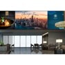 An interior space under images of a gourmet dish, Chicago skyline at sunset, and abstract design with text.

Transcribed Text:

EPIC RESTAURANT
Chicago Tours
HEALTY
INDIGO DESIGN