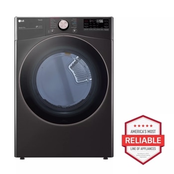 LG DLEX4000B 7.4 cu. ft. Ultra Large Capacity Smart wi-fi Enabled Front Load Electric Dryer with TurboSteam™ and Built-In Intelligence