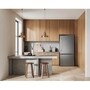 LG LB26H2200D Bottom Freezer Refrigerator in modern kitchen with wooden cabinetry and concrete countertops - Lifestyle Setting
