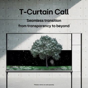 T-Curtain Call
Seamless transition from transparency to beyond
*Modular shelves are sold separately.