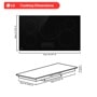LG CBEW3613BE Cooktop Dimensions Glass 36 5/8 Inch W x 21 1/16 Inch D Base 33 1/2 Inch W x 18 13/16 Inch D x 4 3/16 Inch H Top and Side Views