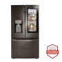 Front view of the 30 cu. ft. Smart wi-fi Enabled InstaView® Door-in-Door® Refrigerator with Craft Ice™ Maker - LRFVS3006D. Includes a graphic logo that says, Brought to you by America’s Most Reliable Line of Appliances.