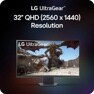 32 Inch UltraGear™ QHD 180Hz 1ms AMD FreeSync™ HDR10 1000R Curved Gaming Monitor