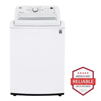 LG 5.0 Cubic Ft. 27 Wide Top Load Washer Without Agitator in White -  WT7150CW