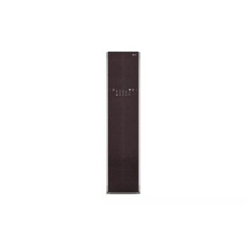 Front view of the LG Styler® Smart wi-fi Enabled Steam Closet with 3 Hangers - Espresso - S3RFBN. 
