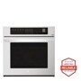 Front view of the 4.7 cu. ft. Single Built-In Wall Oven - LWS3063ST. Includes a graphic logo that says, Brought to you by America’s Most Reliable Line of Appliances.