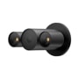 LG TWMF2W25G wall-mounted security camera with three lenses and circular mounting base in matte black finish