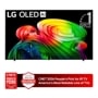 83-Inch LG OLED AI 4K OLED TV OLED83B6GUA with Worlds No. 1 OLED TV for 13 Years badge and CNET 2026 Peoples Pick for #1 TV Brand Americas Most Reliable Line of TVs badge - Front View