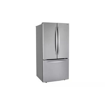25 cu. ft. french door refrigerator left side angle view