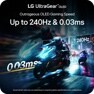 45 Inch UltraGear? OLED WQHD 240Hz 0.03ms G-Sync Compatible 800R Curved Gaming Monitor with webOS