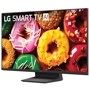LG 24LB7000PUA Smart TV AI displaying colorful donuts on screen with stand - Front Angle View