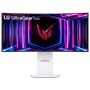 Front view of 34 Inch LG UltraGear™ OLED Curved Gaming Monitor(34GS95QE-W) WQHD with 240Hz refresh rate and 0.03ms.