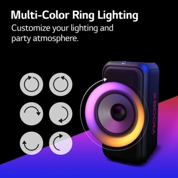 Multi-Color Ring Lighting Customize your lighting and party atmosphere.