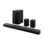 LG S7FTRS Soundbar with wireless subwoofer and rear speakers in black finish