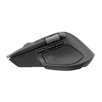 Wireless computer mouse 910007616 with ergonomic design featuring scroll wheel and programmable buttons - Side View