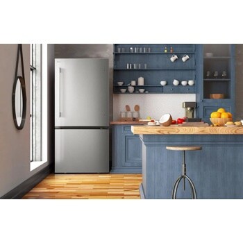 LG LB26H2200S Bottom Freezer Refrigerator in kitchen setting with island Lifestyle View