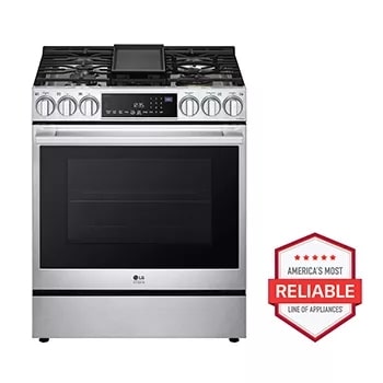 ﻿LG STUDIO 6.3 cu. ft. InstaView® Gas Slide-in Range with ProBake Convection® and Air Fry1