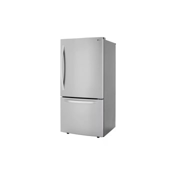 26 cu. ft. bottom freezer refrigerator right side angle view