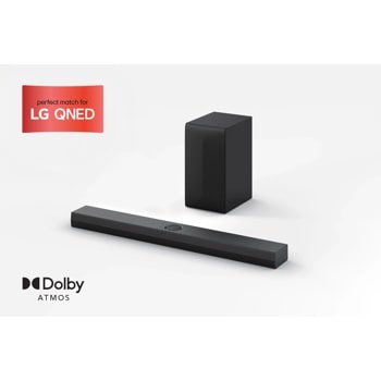 LG S70TY Soundbar with wireless subwoofer featuring perfect match for LG QNED and Dolby Atmos technology - Front View