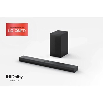 LG S70TY Soundbar with wireless subwoofer featuring perfect match for LG QNED and Dolby Atmos technology - Front View