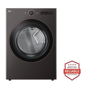 5.0 cu. ft. Front Load Washer and 7.4 cu. ft. Gas Dryer with pedestal washer and drawer in Black Steel WM6500HBA_DLGX6501B_WD300CB_WDP6B
