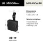 LG xboom Mini MINI_ANOALBK Portable Speaker Dimensions 3.5 x 3.4 x 1.9 Inches and Box Contents Including Simple Manual Regulation Book and Warranty Card