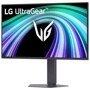 LG 27G550B-B UltraGear Gaming Monitor with stand displaying colorful abstract graphics - Front View
