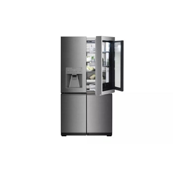 lg signature 23 cu. ft. counter depth refrigerator view with right door sighty open