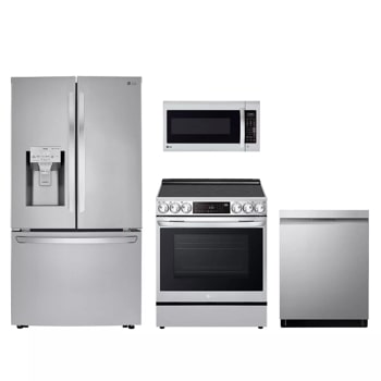 Deluxe Kitchen Package in Stainless Steel with 24 cu. ft. Refrigerator & Electric Slide-In Range1