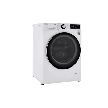 LG WM3555HWA Front Load All-In-One Washer/Dryer Combo left side angle view