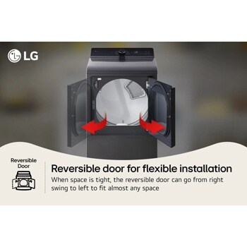 LG
Reversible Door
Reversible door for flexible installation
When space is tight, the reversible door can go from right swing to left to fit almost any space